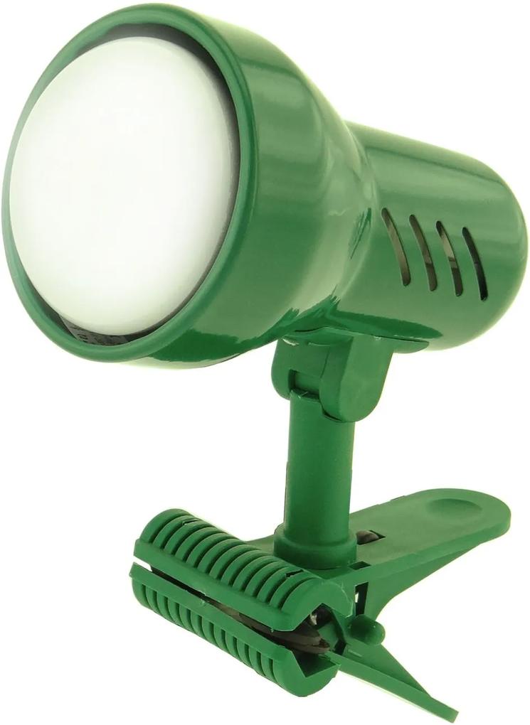 Lampička s klipem E14 velká zelená