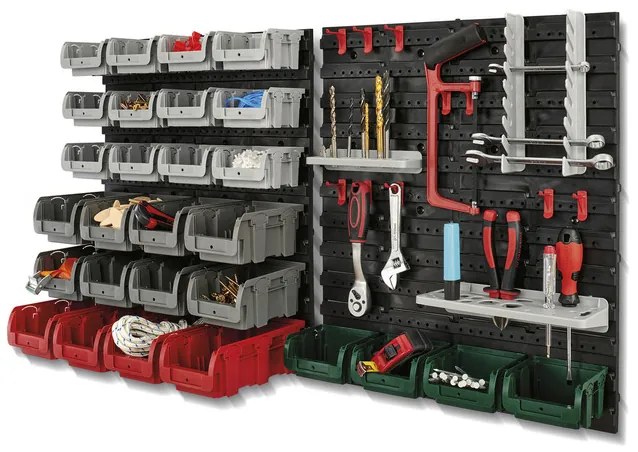 PARKSIDE® 100361846 Úložný nástenný organizér, 43-dielna súprava