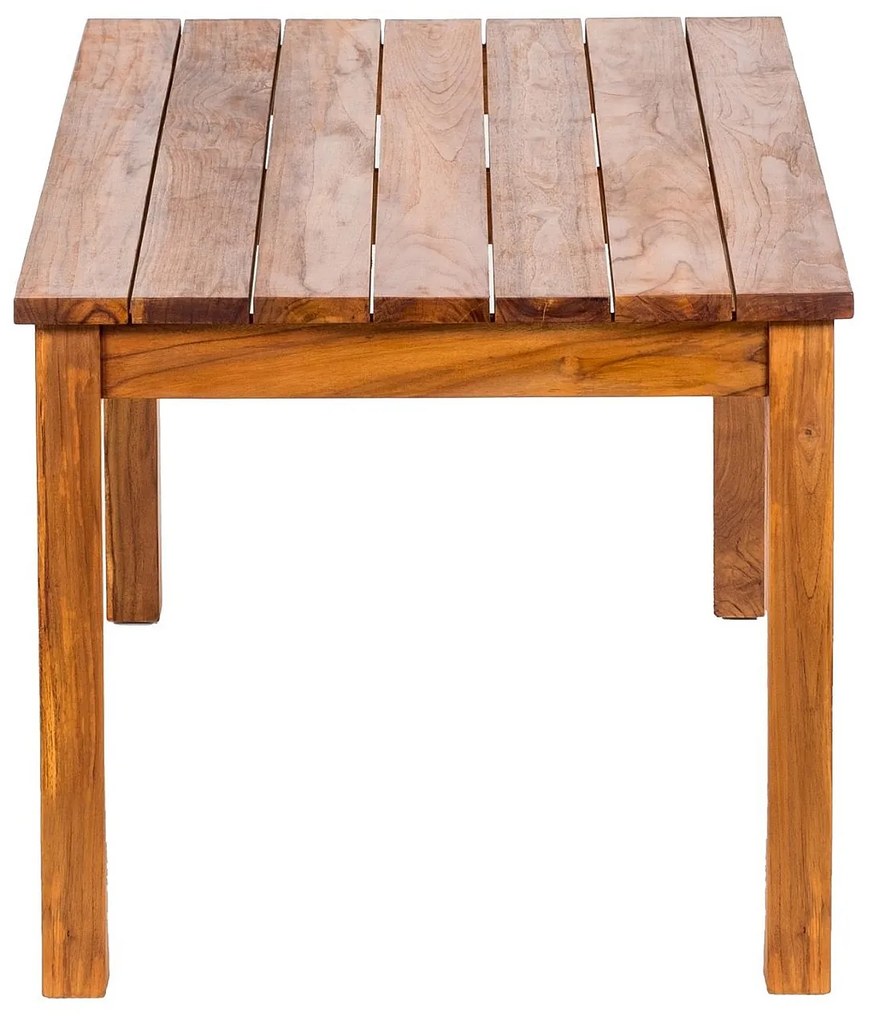 DEOKORK Teakový stôl GIOVANNI 120 - 210 × 75 - 100 cm 120 × 90 cm