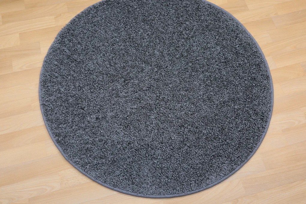 Vopi 250x250 (priemer) kruh Kusový koberec Color Shaggy šedý kruh, šedá, kancelária