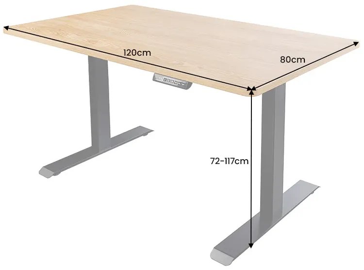 Kancelársky stôl OAK DESK 120 cm výškovo nastaviteľný