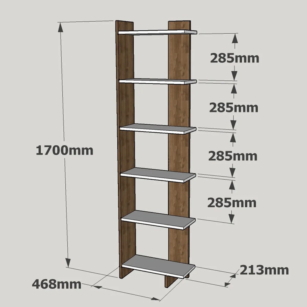 Knižnica Order White Walnut