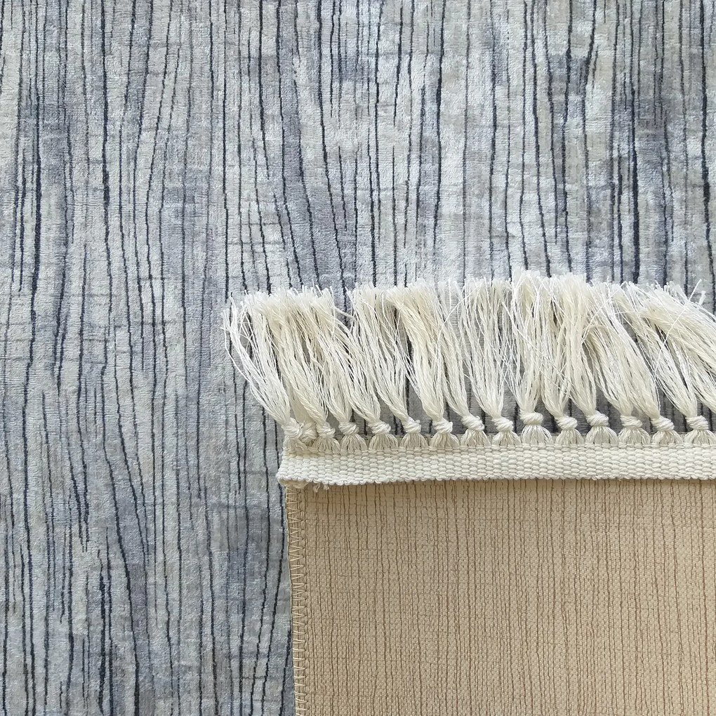 DY Sivý koberec s abstraktným vzorom Blanka 03 Rozmer: 60x100 cm