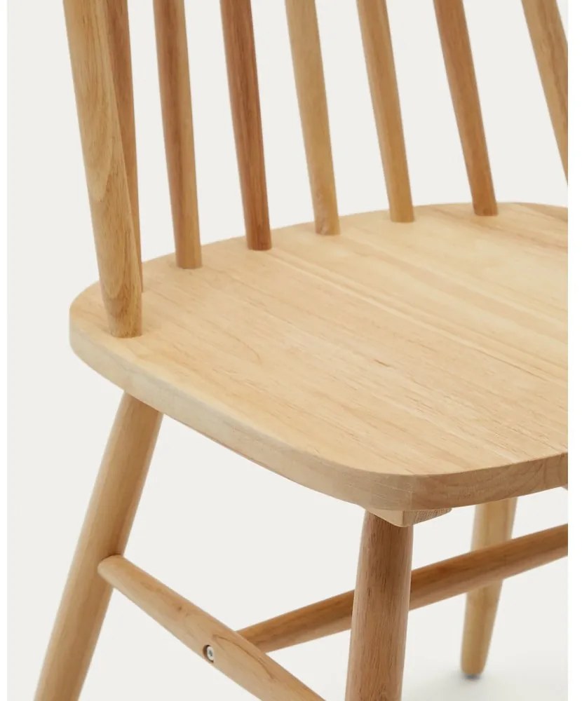 Jedálenské stoličky v súprave 2 ks z kaučukového dreva v prírodnej farbe – Kave Home