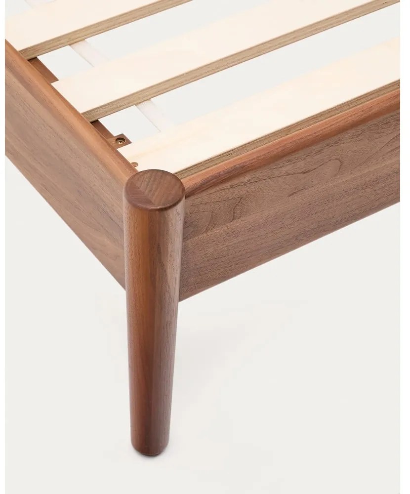 Tmavohnedá dvojlôžková posteľ s roštom 160x200 cm Elan – Kave Home