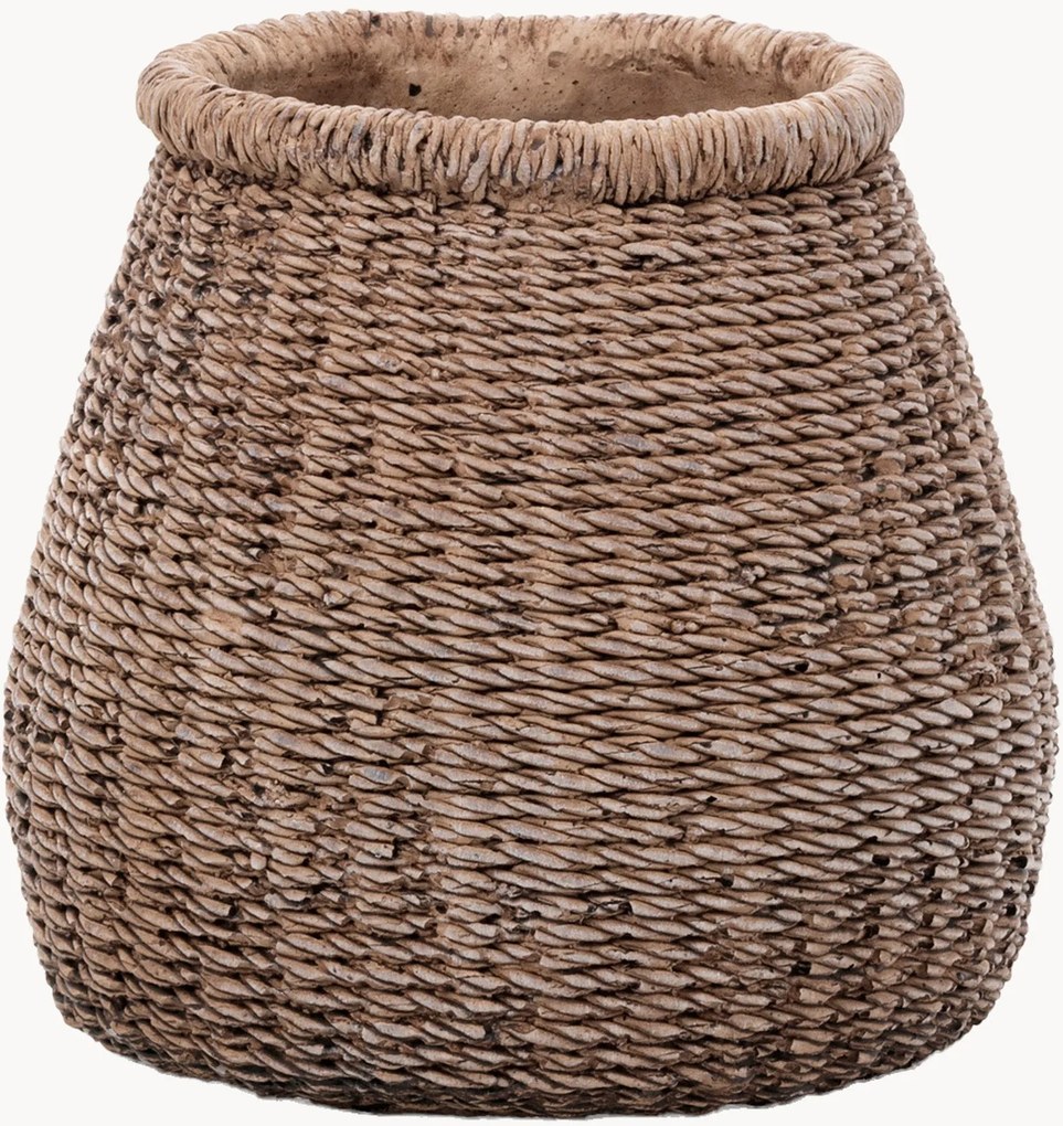 Ručne vyrobený betónový obal na kvetináč Faux-Puff, V 17 cm