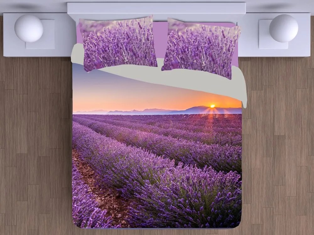 Gipetex Natural Dream 3D talianská obliečka 100% bavlna Lavanda - 140x200 / 70x90 cm