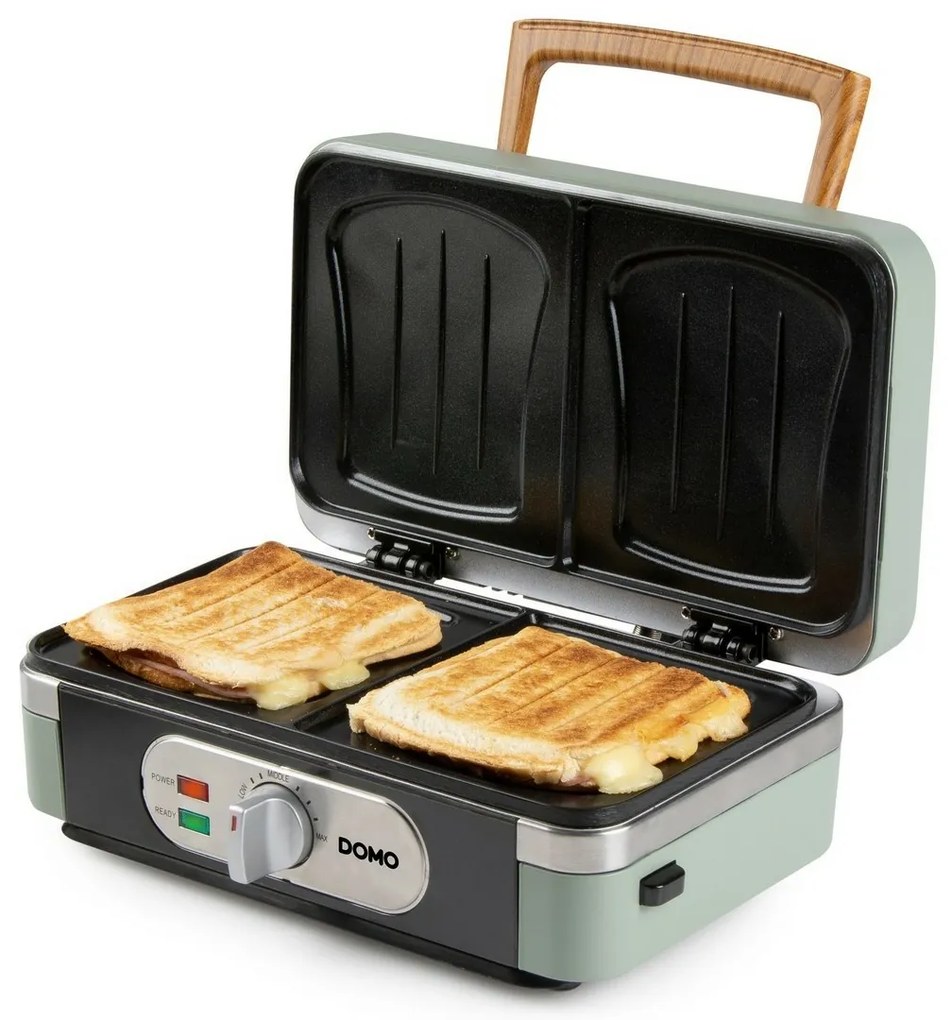 DOMO DO9276C sendvičovač 3 v 1, matná zelená
