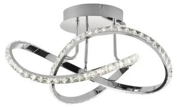 Stmievateľný LED prisadený luster ABRO LED/26W/230V, lesklý chróm