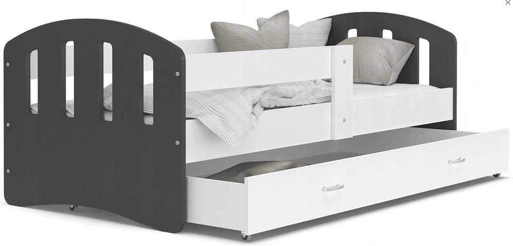 GL Detská posteľ Šťastie 200x90 Farba: Sivá