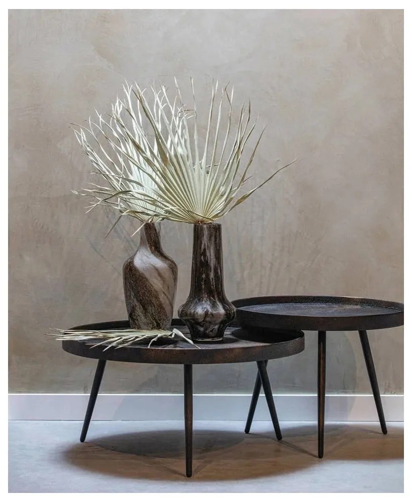 Čierny okrúhly konferenčný stolík ø 58 cm Bounds – WOOOD