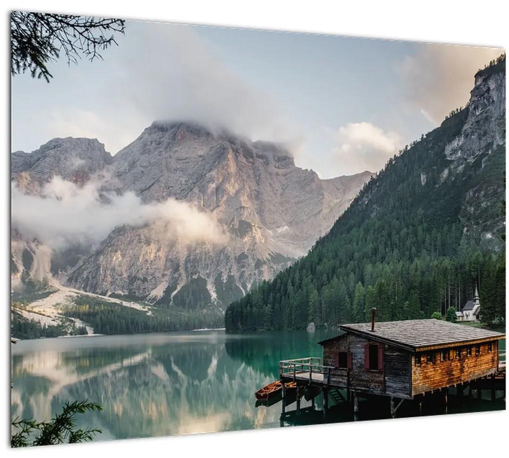 Sklenený obraz - Lake Prags (70x50 cm)