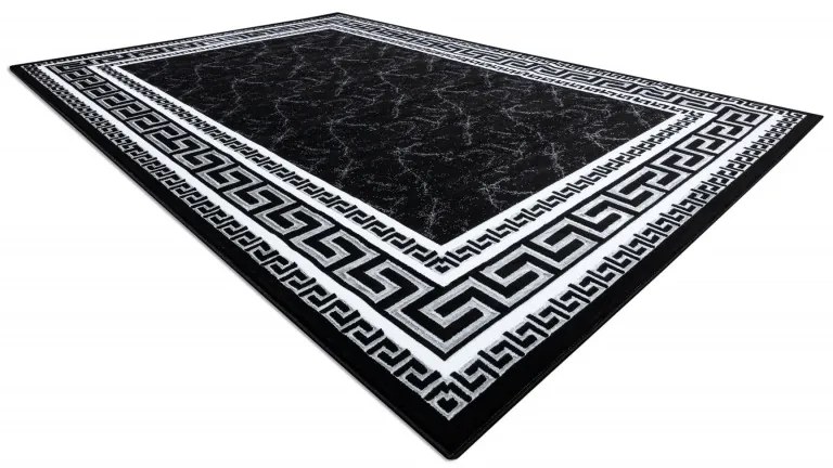 Dywany Łuszczów, Kusový koberec Gloss 2813 87 greek black/grey, 280x370, čiernobiela, chodba / predsieň