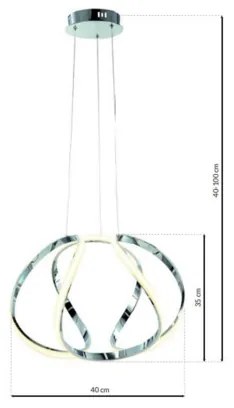 LED Luster na lanku GLOBE 1xLED/50W/230V