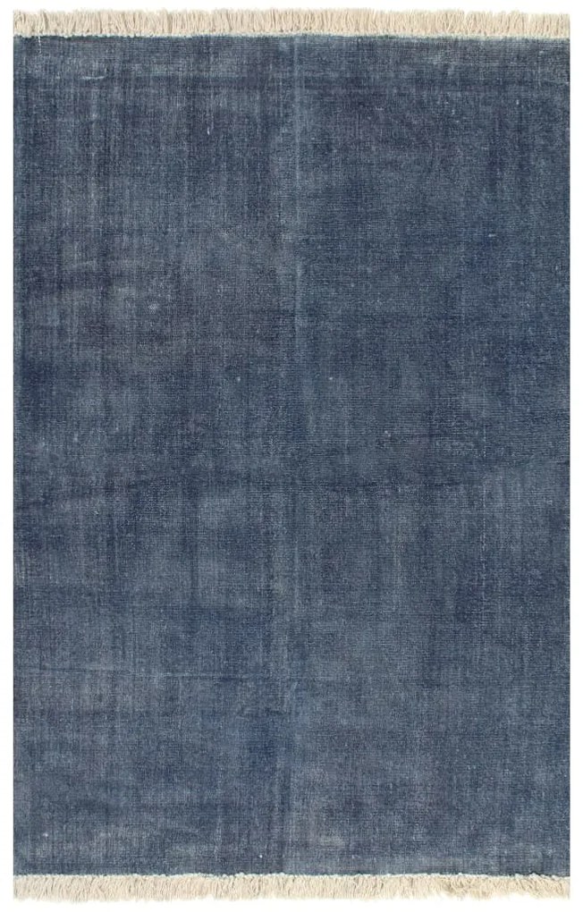 vidaXL Kilim Koberec z bavlny 200x290 cm modrý