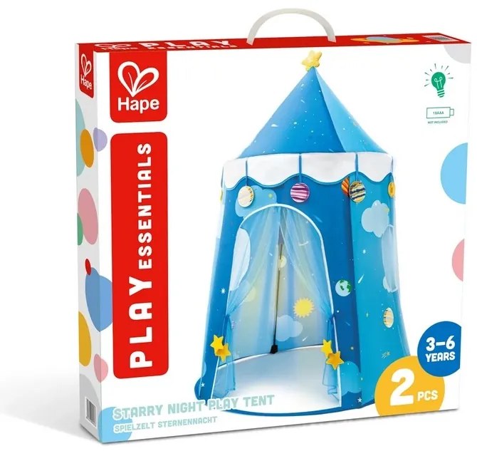 Hape Detský stan s LED osvetlením - Hviezdna noc