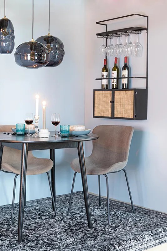WL-Living Junzo moderné jedálenské stoličky - Petrolejová