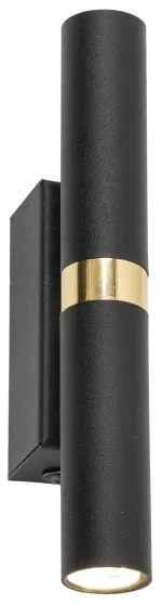 LED Nástenné svietidlo LAGOS 2xG9/3W/230V čierna/zlatá