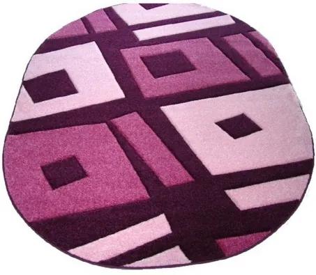 Kusový koberec Štvorčeky fialový, Velikosti 80x150cm