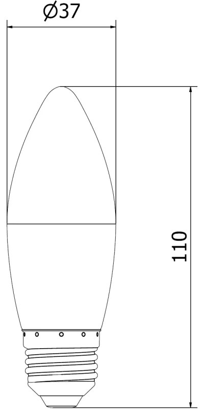 Mexen Nova, LED žiarovka E27, C37, 10W, Neutrálna - 4000K, 1055 lm - L102-E27-1040-01