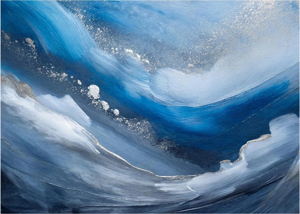 Sklenený obraz - Abstrakcia oceánu (70x50 cm)