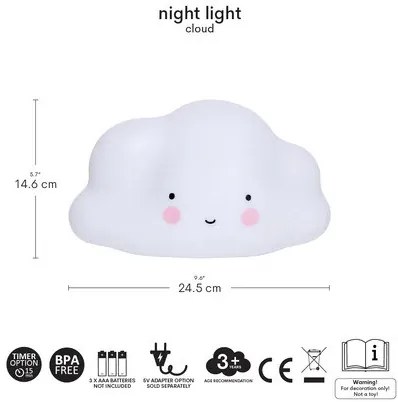 A Little Lovely Company - nočné svetlo - obláčik