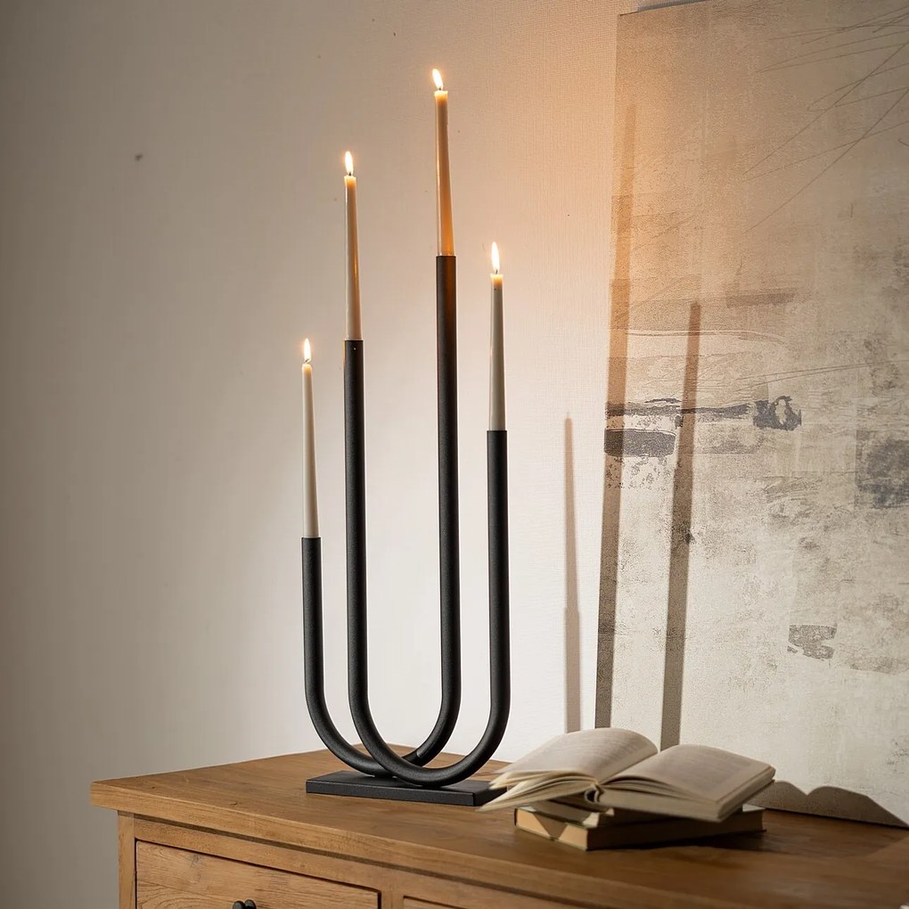 Kovový svietnik Sculptura 30x9x69 cm