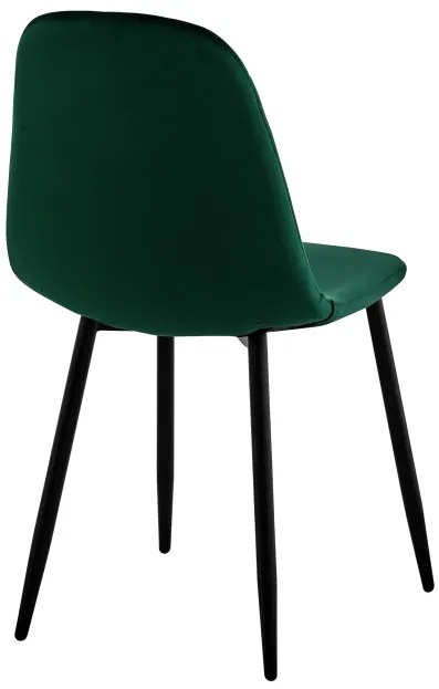 Jedálenská stolička ORLANDO zamatová, tmavozelená