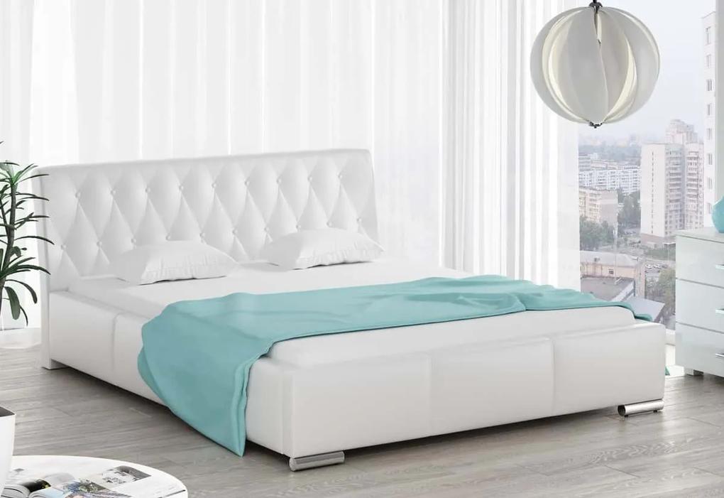 Čalúnená posteľ NYSA + matrac DE LUX, 200x200, madryt 128
