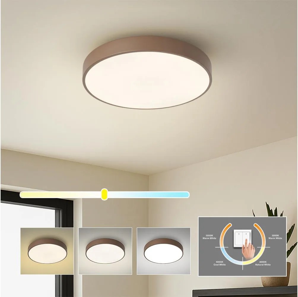 Brilagi - LED stropné svietidlo POOL LED/36W/230V 3000/4000/6000K 30 cm hnedé