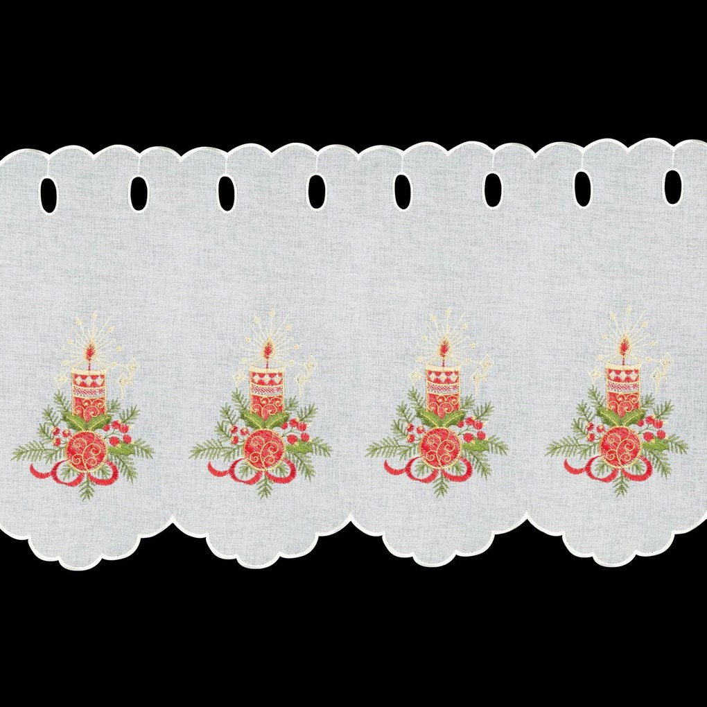KRÁTKA ZÁCLONA NA PÚTKACH XMAS17 145X40 CM VZOROVANÁ