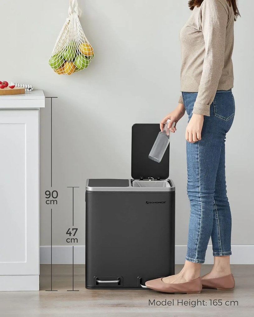 Odpadkový kôš na triedený odpad Bins 30 L antracit