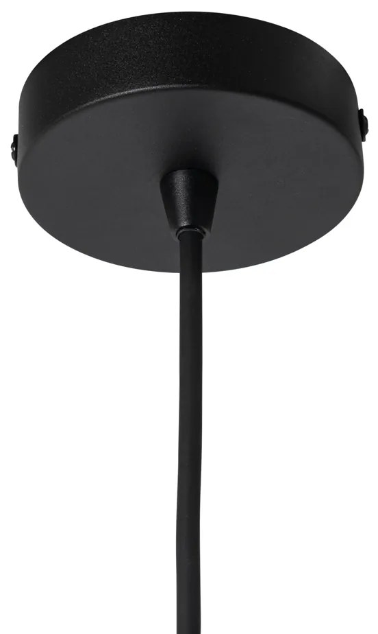 Dizajnové závesné svietidlo čierne s opálom - Angela