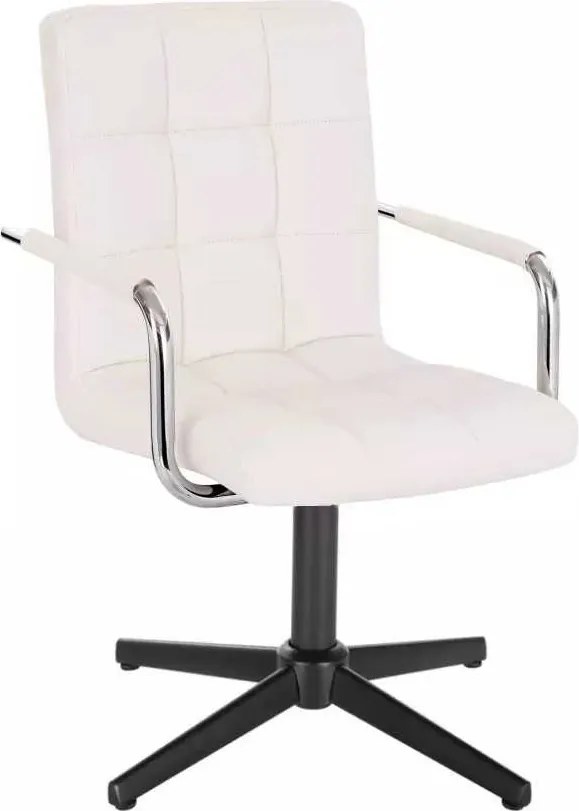 LuxuryForm DESIGN Stolička VERONA na čiernom kríži - biela