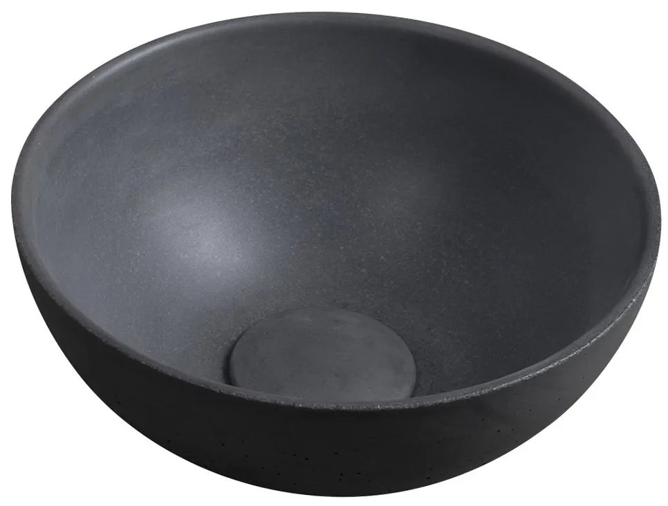 Sapho Sapho, MINOR betónové umývadlo na dosku, priemer 26cm, antracit, MR26016