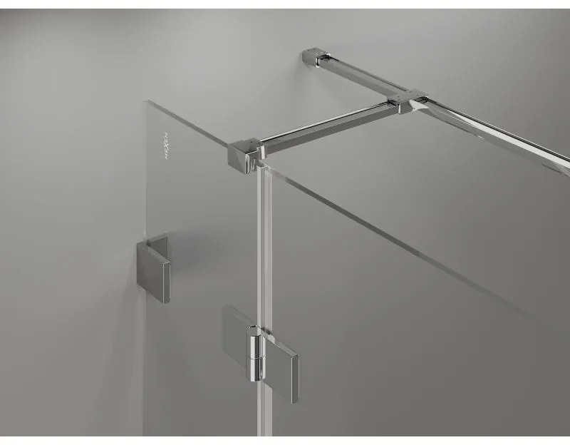 Mexen Lunar T, sklápací sprchový kút ľavý 110 x 70 cm, 8mm číre sklo, chrómový profil, 834T-110-070-01-00-L