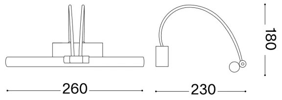 Ideal Lux - LED Obrazové svietidlo BOW LED/3,5W/230V 26 cm CRI 90 zlatá