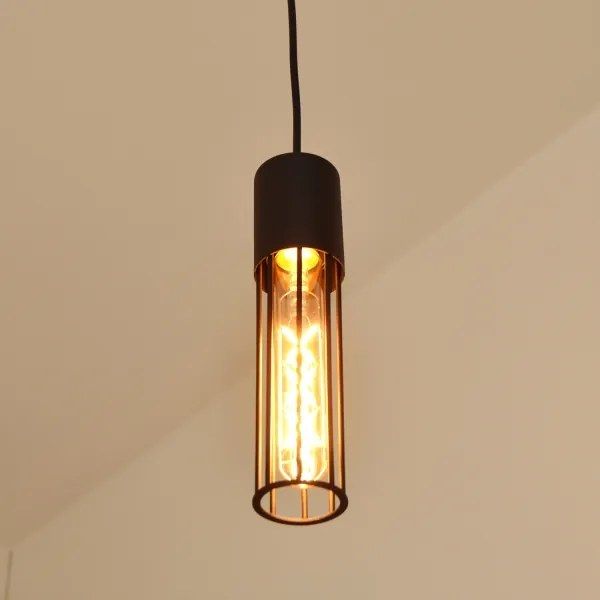 Luster na lanku MELODY 2xE27/15W/230V čierna