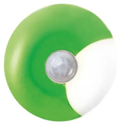 ACA Lighting LED detská nočná lampička do zásuvky UFO 0,4W/230V/6000K, súmrakový senzor, zelená