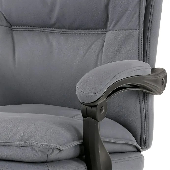 BONTEC Kancelárske kreslo, hojdací mechanizmus, šedá látka, KA-Y350 GREY Farba: Strieborná