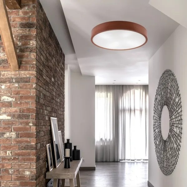 Stropné svietidlo NATURAL 4xE27/60W/230V ø 57,5 cm borovica/hnedá