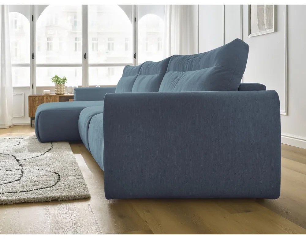 Modrá rohová pohovka Aden – Bobochic Paris