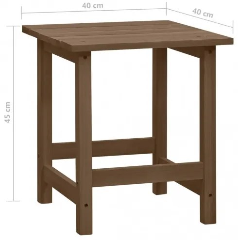 vidaXL Záhradná stolička Adirondack so stolíkom jedľový masív hnedá-