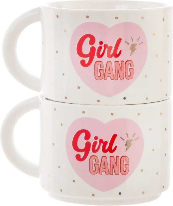 Sass & Belle Porcelánové hrnčeky Girl Power - set 2 ks