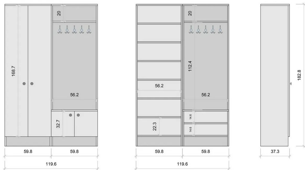 Predsieňová zostava Mia White