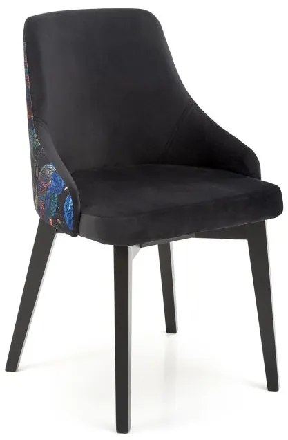 Čalúnená stolička ENDO, čierny zamat