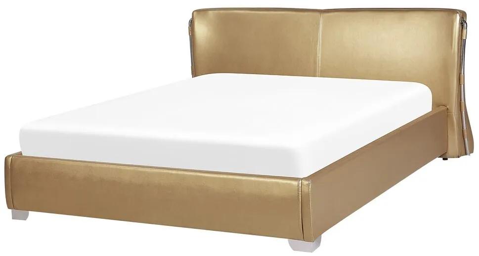 Manželská vodná posteľ 160 cm Pariz (zlatá). Vlastná spoľahlivá doprava až k Vám domov. 1081893