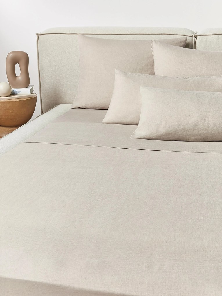 Posteľná plachta z vypratého ľanu Airy