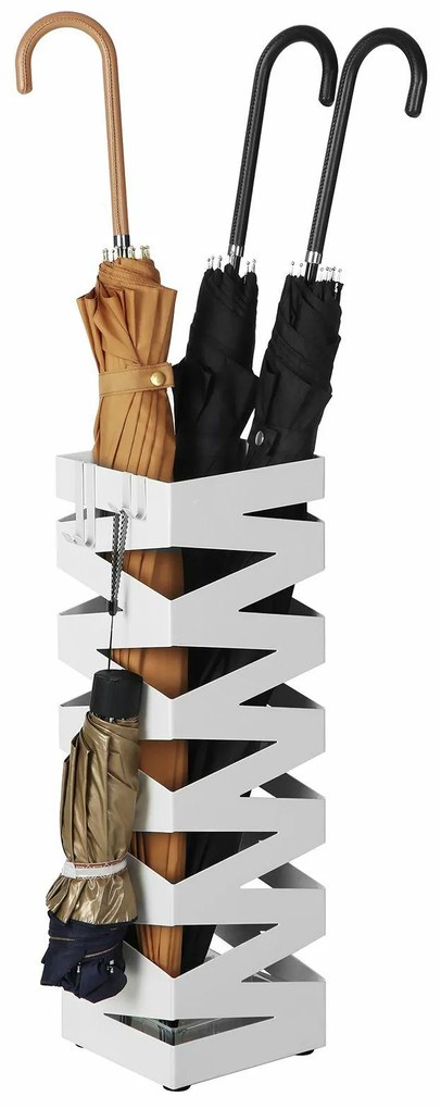 Kovový stojan na dáždniky Loft White, 49x15,5 cm