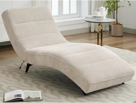 Relaxačné lehátko s elektrickým polohovaním Monaco, béžová látka%